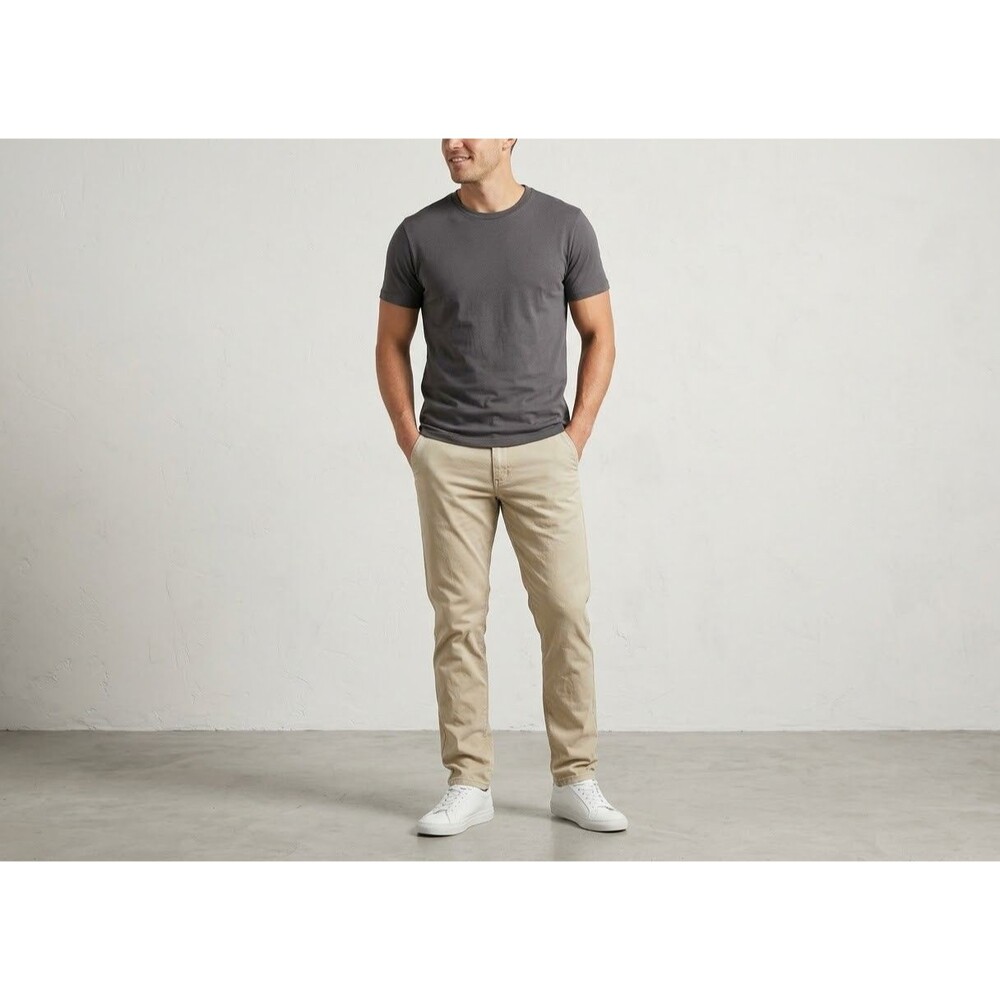 Lee Extreme Motion Chino Pants Men 34x32 Khaki Slim Fit Performance Stretch